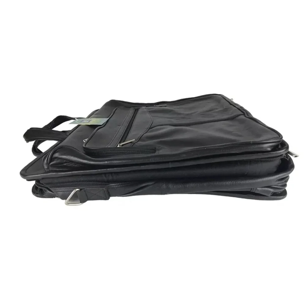 Mad House Unisex Black GM Licensed‎ Product Leather Double Handles Portfolio Bag